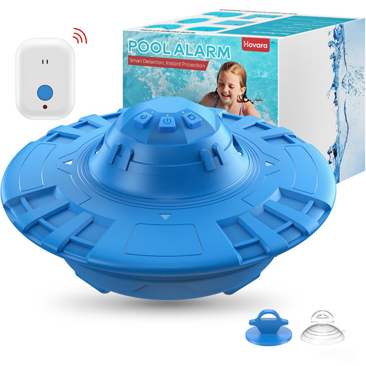 Pool Alarm, Floating Pool Safety Alarms for Inground & Above Ground Pools – Loud 110dB Alert, Adjustable Sensitivity, Protection for Kids & Pets (Blue)