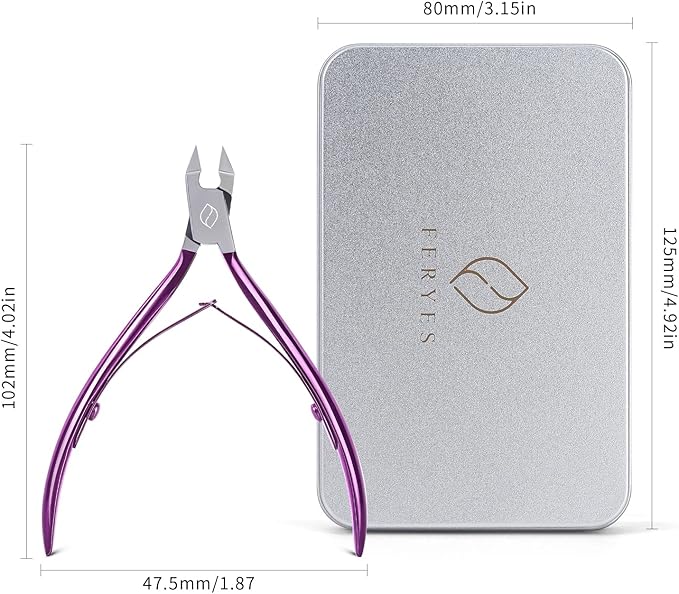 FERYES Toenail Clipper Straight Blade for Ingrown and Thick Nails - Stainless Steel and Sharp Pointed Tip Ingrown Nail Clipper – Wide Jaw Toe Nail Cutter Ingrown Tool