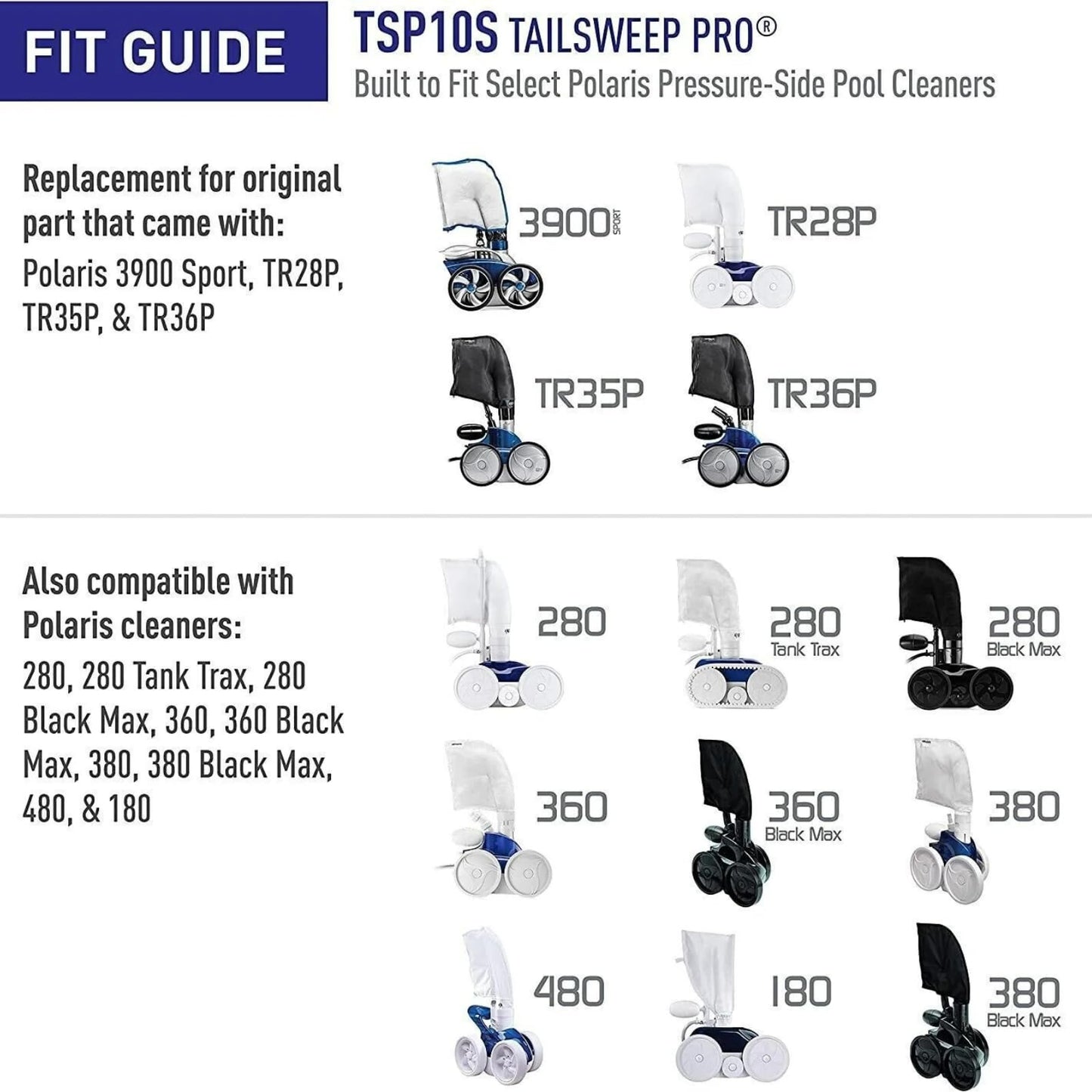 for Polaris Pool Cleaner Parts 15 Pack Polaris 280 Part Sweep Pro Sweep Scrubbers Replacement 2 Hose Tail Scrubber Cleaner Pool Tail Scrubber 280 360 380 180 480 3900