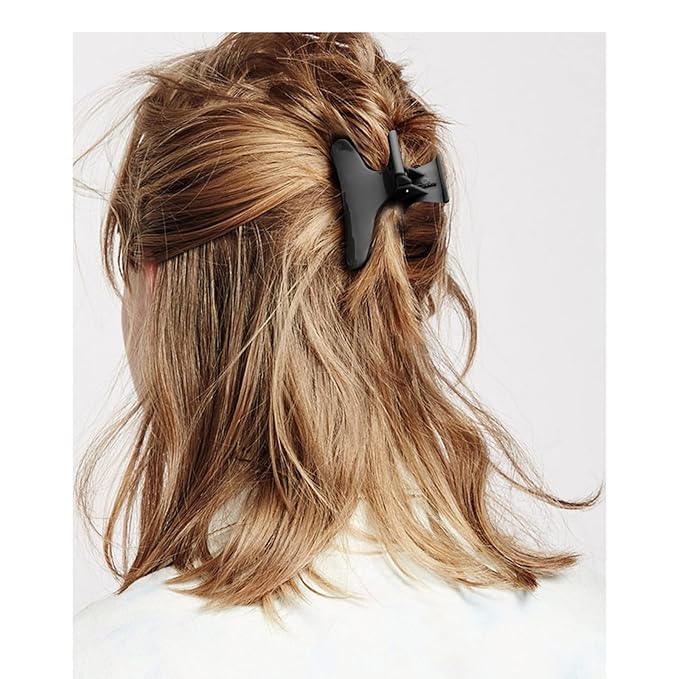 Hair Clips for Styling Sectioning 12 Pack Black Butterfly Clamps Hair Claw Clips Pro Salon Hair Clips for Styling, Sectioning, Cutting and Coloring