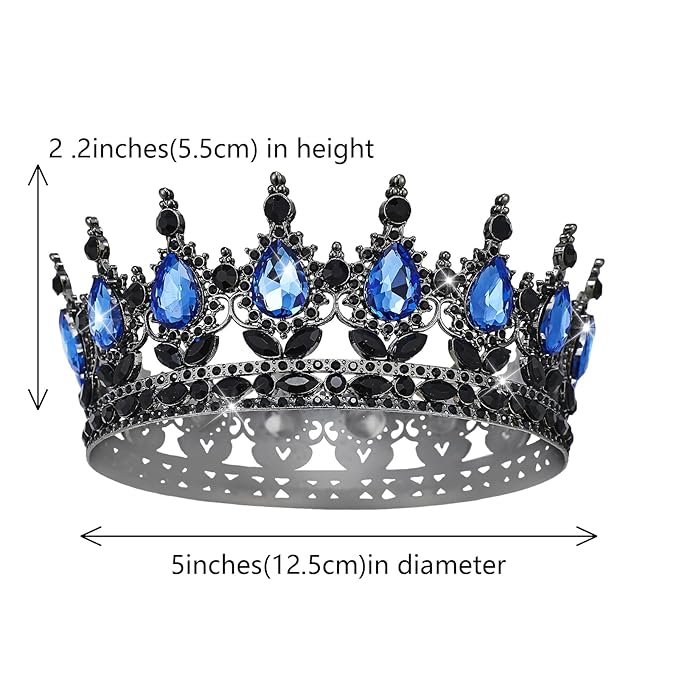 YOUlDIANZI Queen Crown Rhinestone Wedding Crowns and Tiaras for Women Costume Party Hair Accessories Princess Birthday Crown Crystal Bridal Crowns