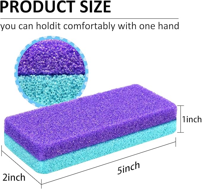NYQIUGER 6Pcs Professional Pedicure Foot Pumice Stone for Feet Skin Callus Remover and Scrubber for Dead Skins Sided