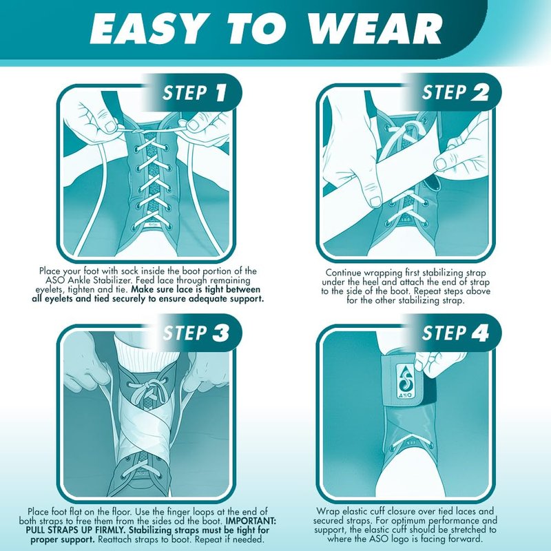 Med Spec ASO Ankle Stabilizer (Small, White) - Lace Up Ankle Brace for Ankle Sprain and Instability, Orthopedic Ankle Support for Men, Women, Adults, Teens and Kids, Sports Injury Recovery, 264002