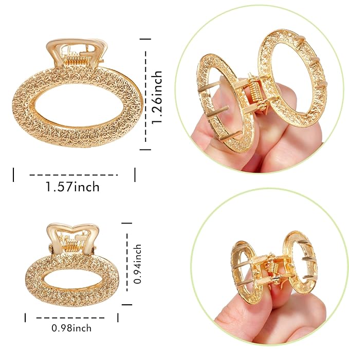 12 Pack Metals Mini Hair Clips for Women Mom Wife Daughter Girls Girlfriends,Medium Hair Claw Clips for Long Hair,Small Cute Gifts for Female with Thick Hair or Thin Hair