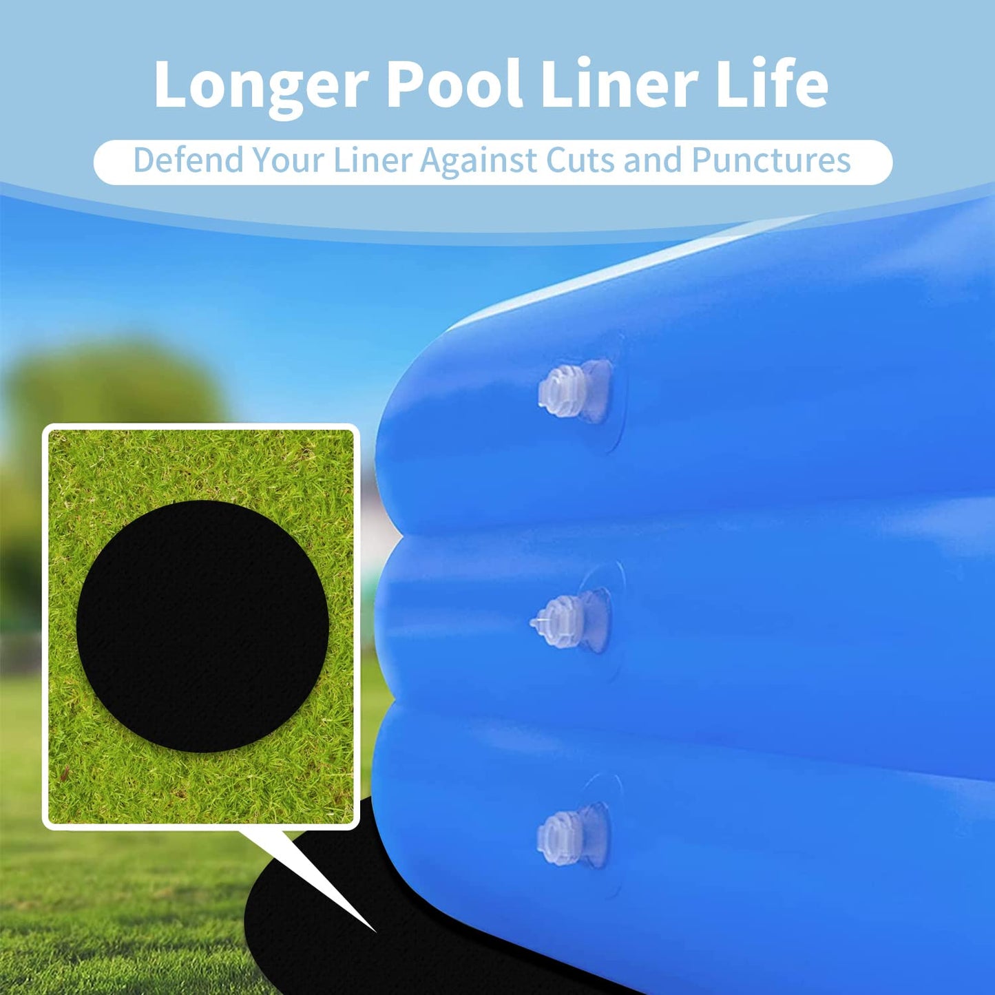 TIEBOLA 18Foot Eco-Friendly Round Pool Liner Pad - Prevent Punctures and Extend The Life of Your Above Ground Swimming Pool or Hot Tub Liner, Eco-Friendly Above Ground Pool Liner pad