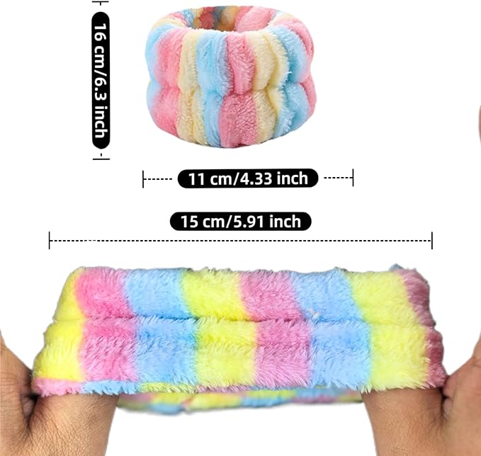 2 Pairs Wrist Washband for Women Washing Face, Wrist Spa Washband Absorbent Wristbands, Prevent Liquids from Spilling Down Your Arms