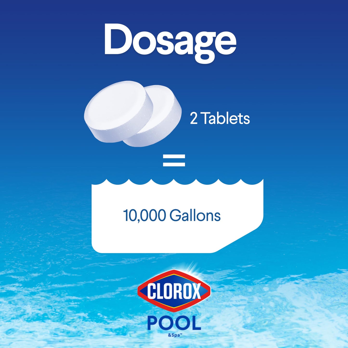 Clorox Pool&Spa XTRABLUE 3” Chlorinating Tablets, Individually Wrapped, Kills Bacteria & Stops Algae (35 LB)