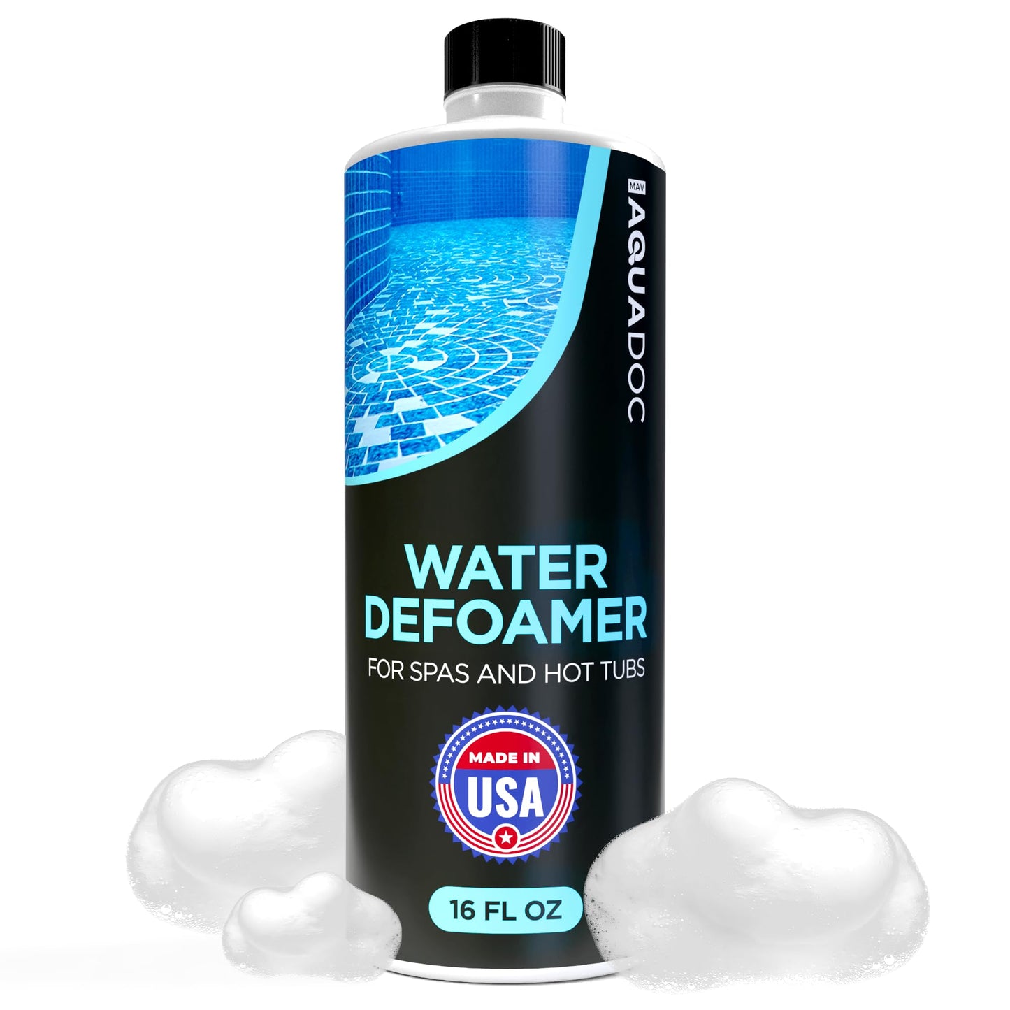 Hot Tub Defoamer - Spa Defoamer for Hot Tub Owners 16oz, Spa Anti Foam to Keep Foam Down, HotTub Chemicals Made in The USA - AquaDoc