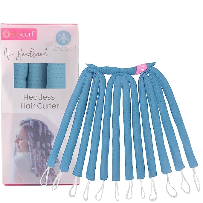Octocurl No Headband Heatless Curlers for Medium to Thin Hair Ã¢ÂÂ Lightweight Curling System for Controlled, 360ÃÂ° Heat-Free Curls