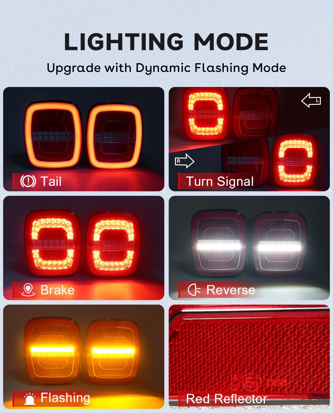 Agrieyes Wireless Trailer Lights for Big Trucks, USB-C Rechargeable Magnetic Trailer Light for Towing with Warning Mode, Portable LED Tow Lights Kit for Trucks Boat RV