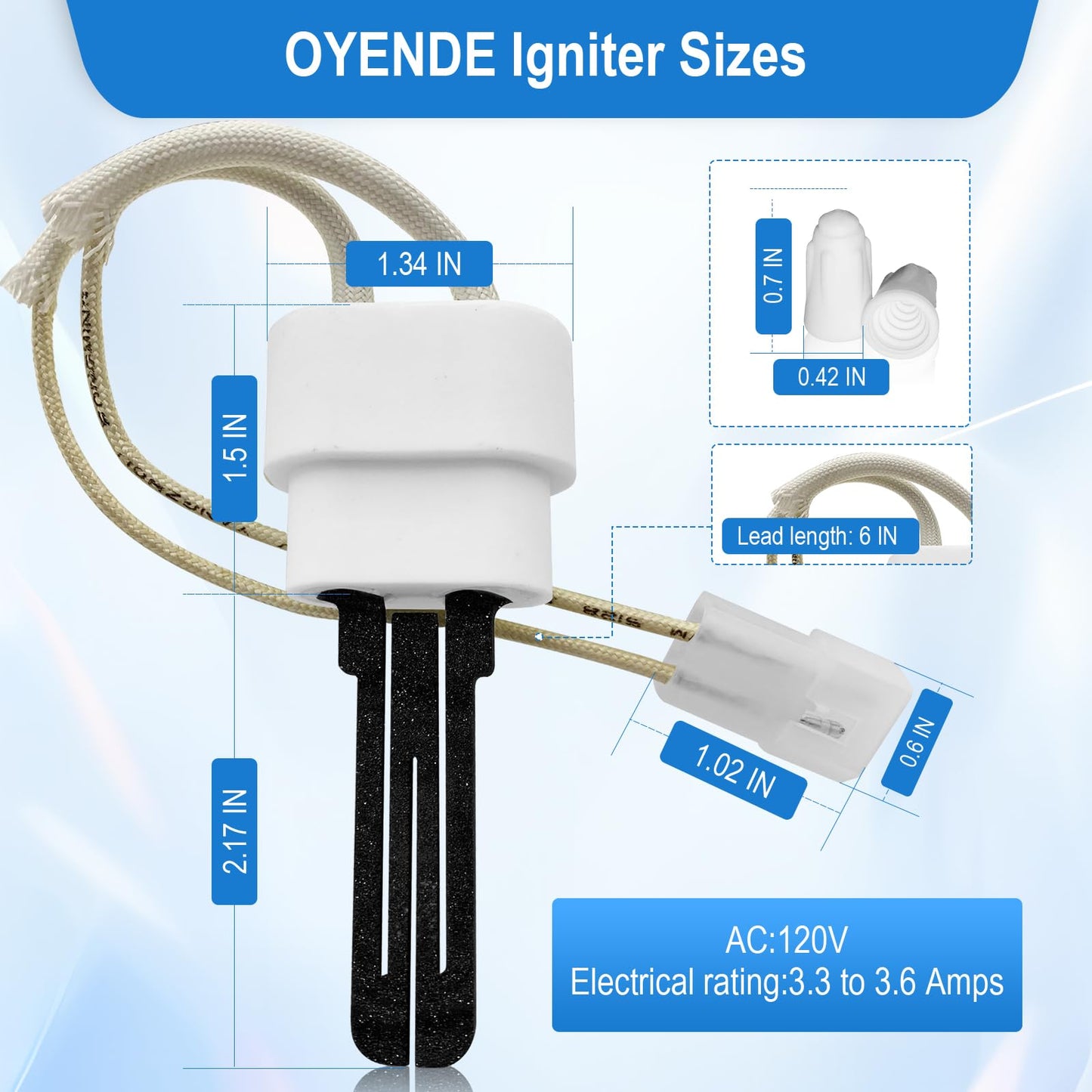 77707-0054 Igniter, Pool Heater Igniter Kit fits for Pentair Sta-Rite Max-E-Therm MasterTemp 200/250/300/400 Pool and Spa Heaters Igniter Replacement.