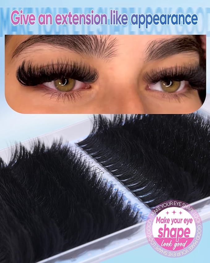CORUSCATE Lash Clusters 160D+260D Mega Eyelash Clusters 12-20mm Mink Lashes Individual Thick Volume Cluster Eyelash Extensions Dramatic Salon Look Lash Extension DIY Cluster Lashes Travel Pal Pack