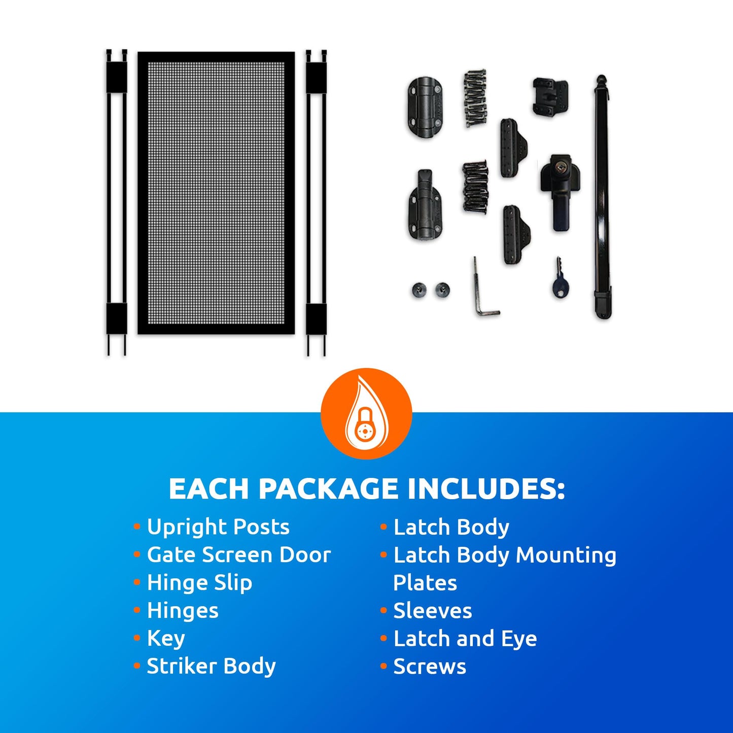 Pool Fence DIY by Life Saver Self-Closing Gate Kit, Black (Pack of 1)