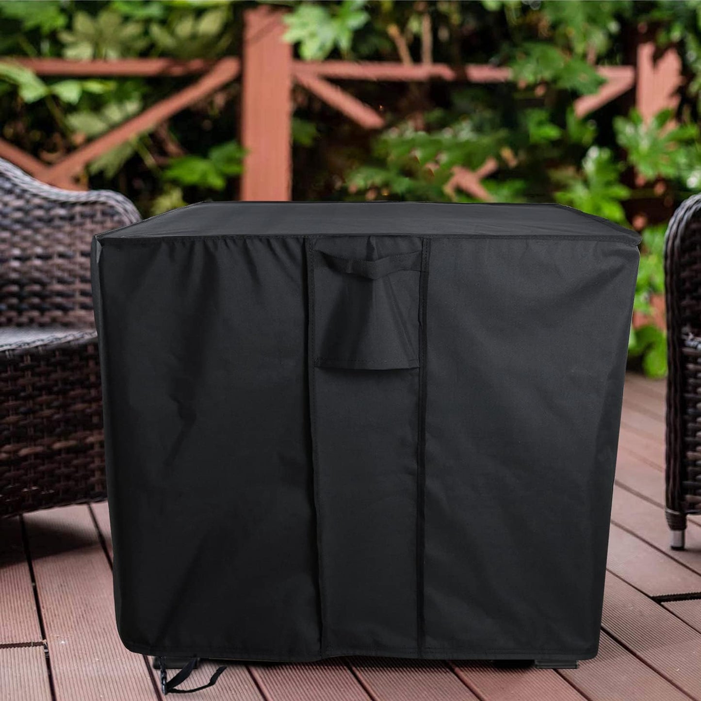 Youlvy Rectangular Fire Pit Cover 43 inch,Propane Gas Fire Pit Table Cover,Outdoor Waterproof Firepit Table Cover - 43 X 28 X 27 Inch