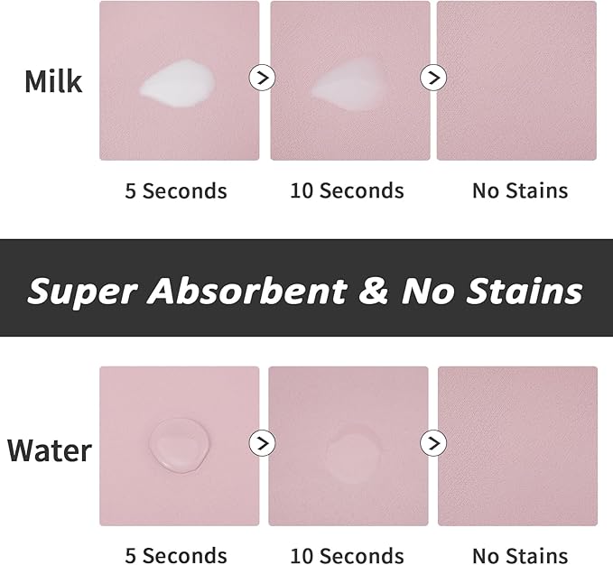Dog Food Mat - Absorbent Cat Mat for Food and Water, No Stains Pet Feeding Bowl Mat, Easy to Clean Pet Placemats, Quick Dry Dog Water Dispenser Mat for Messy Drinkers | Pink 16"x 24"