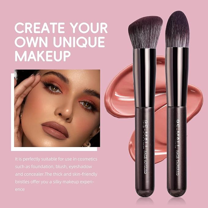 BS-MALL 14 Pcs Professional Makeup Brushes Set with Travel-friendly Case - Perfect for Eyeshadow Brush & Foundation Brush for Liquid Makeup - Gift for Daily Use & Multi Purpose Application