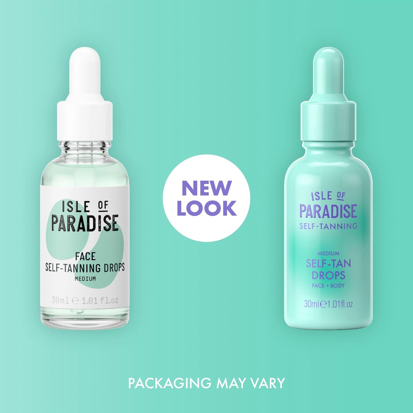 Isle of Paradise Self Tanning Face & Body Drops- Medium, Self Tanner Drops for a Natural Bronze, Long-lasting Tan, Cruelty Free, Fragrance Free & Dermatologist-Approved, 1.01 fl. oz