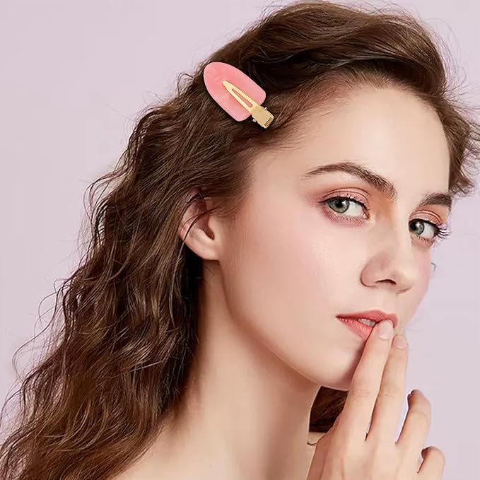 Canitor No Crease Creaseless Hair Clip for Women Pink No Bend Hair Clips for Makeup Styling Accessories Alligator Barrettes Bangs Preppy Tween Teen Girls Gifts Trendy Stuff Flat Clips