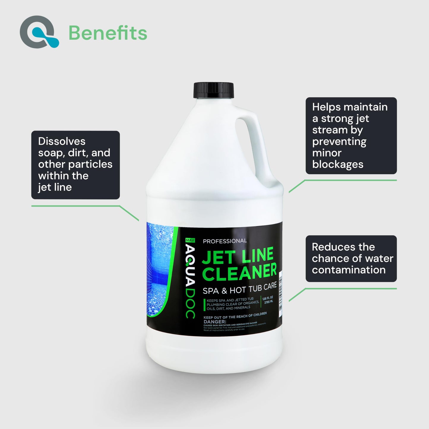 Jet Line Cleaner - 1 Gallon | Fast-Acting Spa & Jetted Tub Cleaner for Hot Tubs