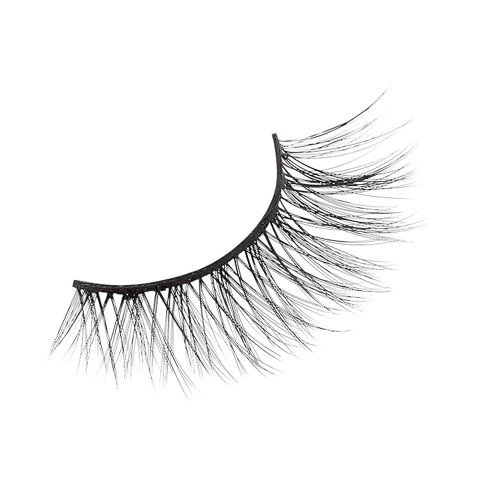 KISS Magnetic False Eyelashes and Eyeliner, ‘Charm’, 12mm, Easy to Apply, Reusable, No Glue, Flexible Band, Precision Felt Tip, Fortified Formula, 1 Pair Strip Lashes (Pack of 2)