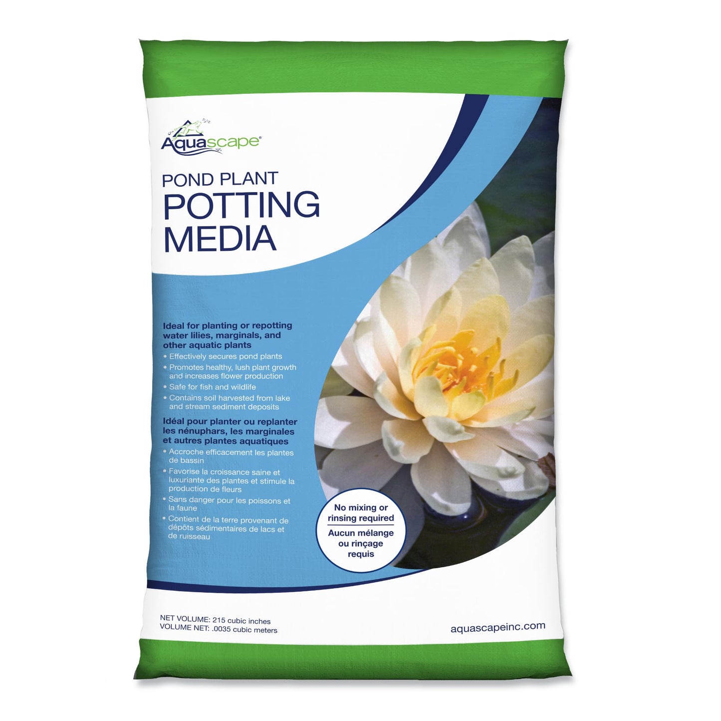 Aquascape Pond Plant Potting Media, Nutrient-Rich Aquatic Soil for Water Gardens, Supports Strong Root Growth, 215 Cubic Inches, 89002
