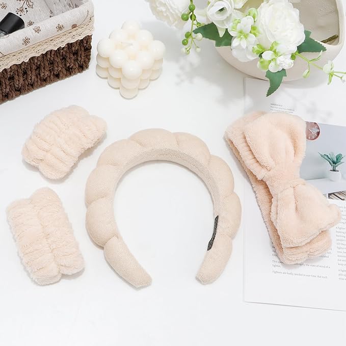 Chanaco Spa Headband, Makeup Wrist Bands and Towels, Trendy Hair Accessories for Women and Teen Girl Gifts