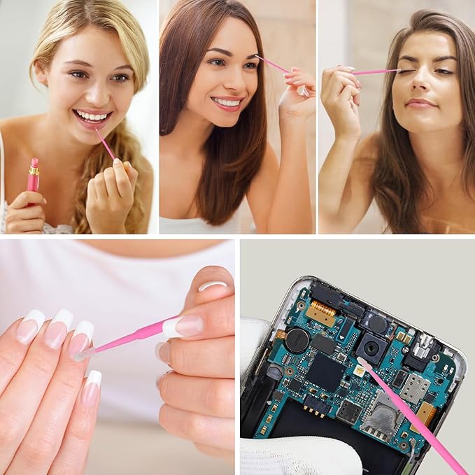 Micro Brushes, Microswabs For Eyelash Extensions & Makeup, Lint Free Lip Micro Applicator Brush, Disposable Micro Swabs, Eye Lash Mascara Wands