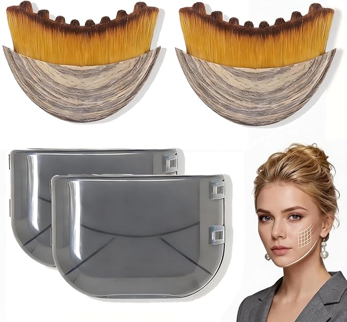 New Lymphatic Contour Face Brush - Dry Brushing Face Massager for Lymphatic Drainage, Chin & Jawline Sculpting - Ergonomic Skin Fit Design to Reduce Puffiness, Relieve Fatigue (2PCS)