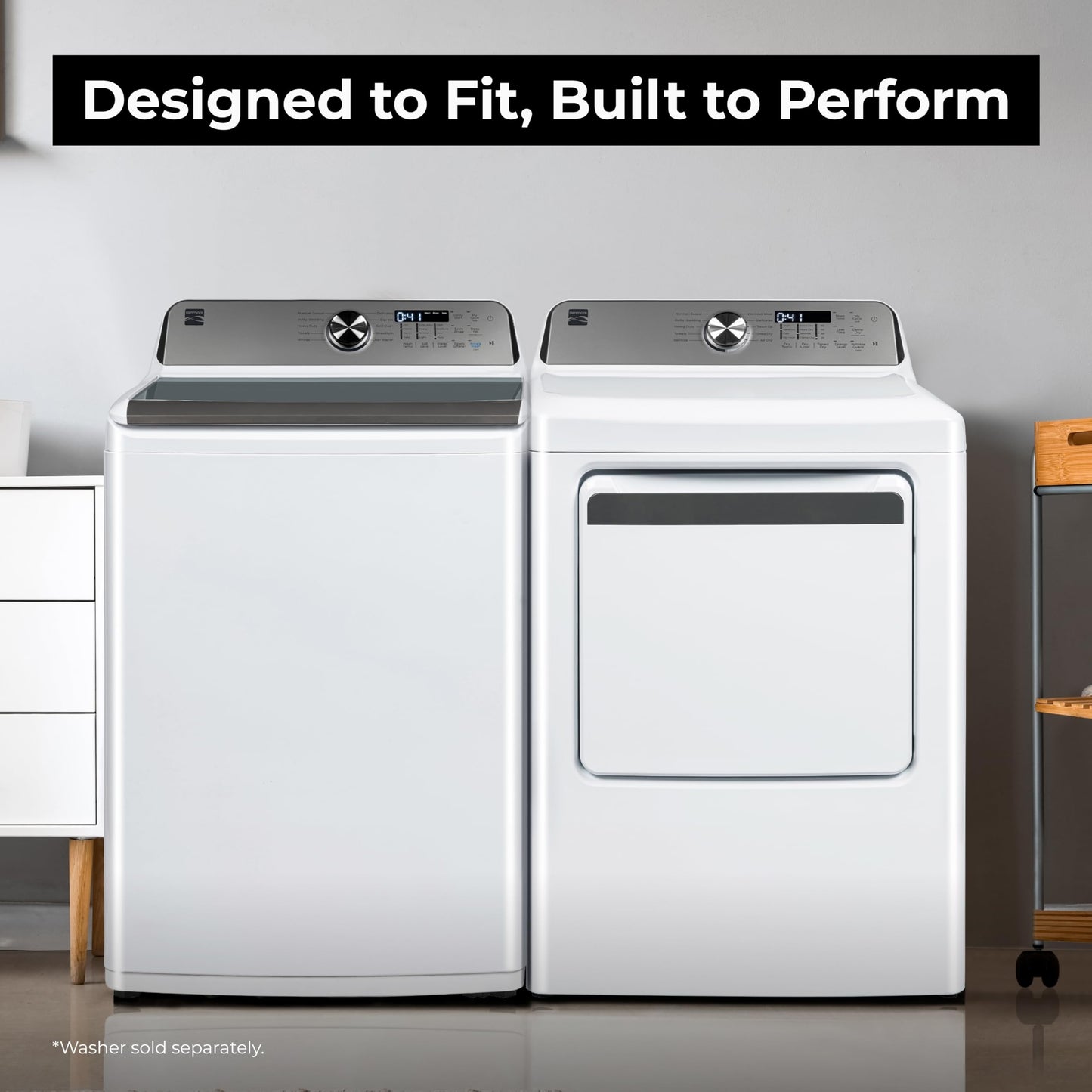 Kenmore 7.0 cu. ft. Front Load Electric Dryer - with Guard to Reduce Wrinkles & Static - Smart Sensor Drying - LED - White