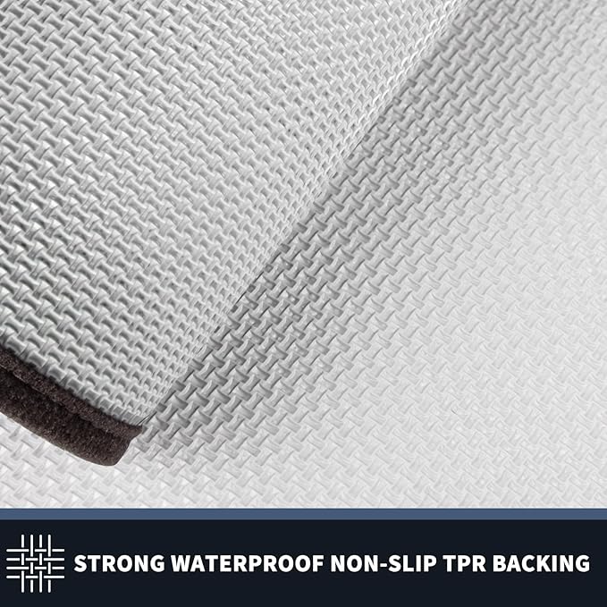 PURRUGS Dirt Trapping Door Mat 34" x 60", Non-Slip Washable Entry Mat, Dog Doormat, Front Door Mat, Super Absorbent Entrance Mat for Muddy Shoes & Paws, Grayish Brown & Coffee