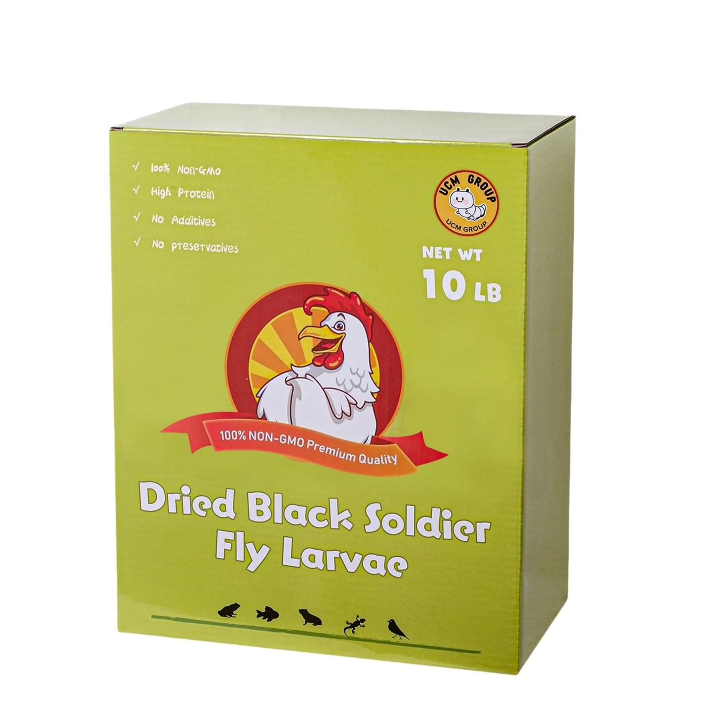 UCM Group 10LB Dried Black Soldier Fly Larvae for Chicken, Poultry, Wild Birds,100% Natural Non-GMO, No Additives, Treat, More Calcium Chicken Treats Than Mealworms