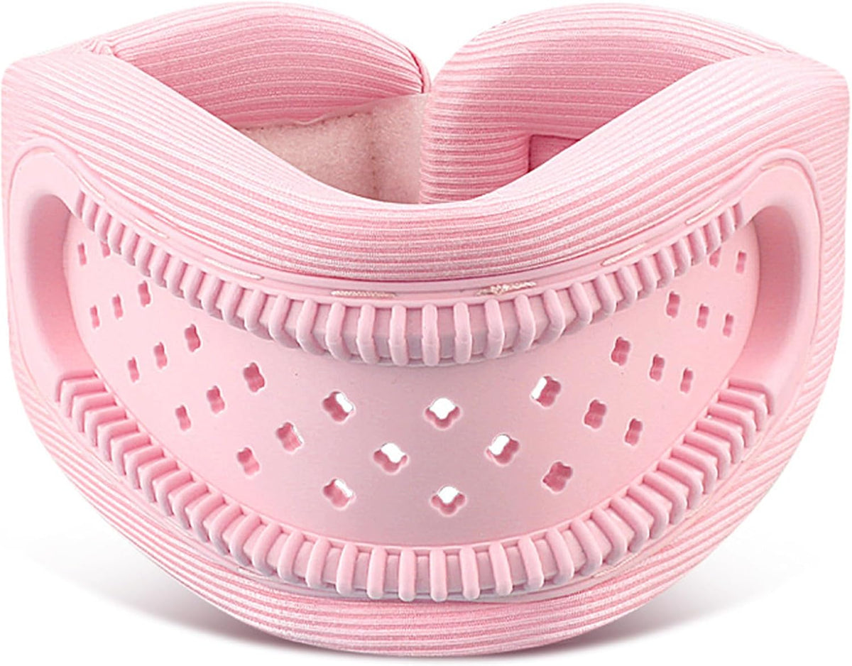 Neck Brace for Neck Pain and Support, Neck Support for Pain Breathable Cervicorrect Brace Adjustable Soft Silicone Foam, Cervical Collar for Sleeping, Relieving Spinal Pressure (Pink)