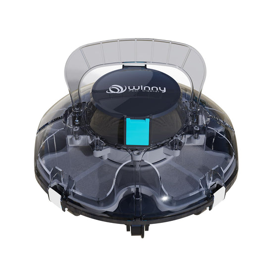 (2026 Upgrade) Cordless Robotic Pool Cleaner, Lasts 80 Min, Automatic Vacuum for Above-Ground Pools up to 650 Sq.ft,Portable, Self-Parking(Black Blue)