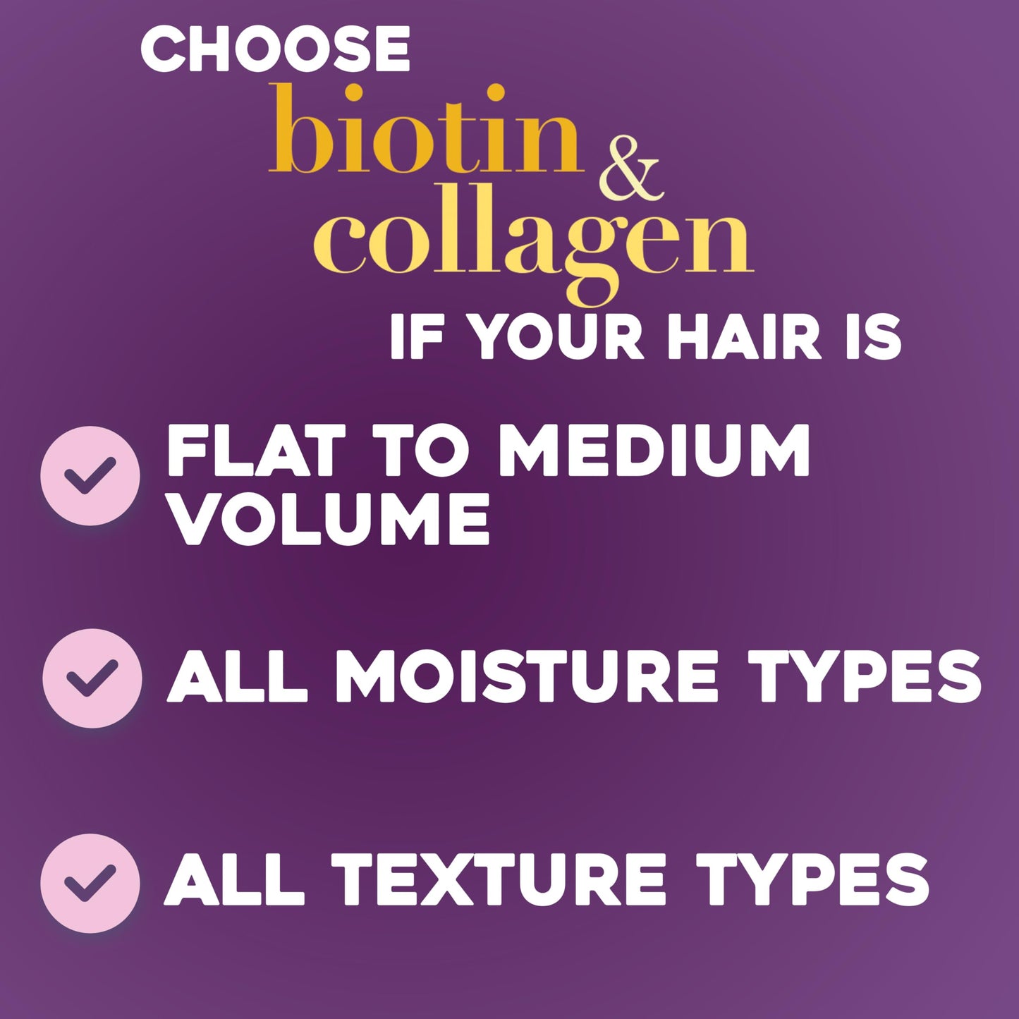 OGX Thick & Full + Biotin & Collagen Volumizing Conditioner, Nutrient-Infused Conditioner + Vitamin B7 Biotin Gives Hair Volume & Body for 72+ Hours, Sulfate-Free Surfactants, 25.4 fl. oz (Pack of 2)