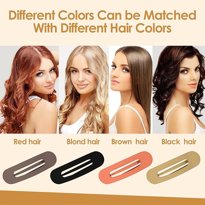 Small Flat Hair Clips for Women Lay Down Clips for Thin Hair Accessories 8pack