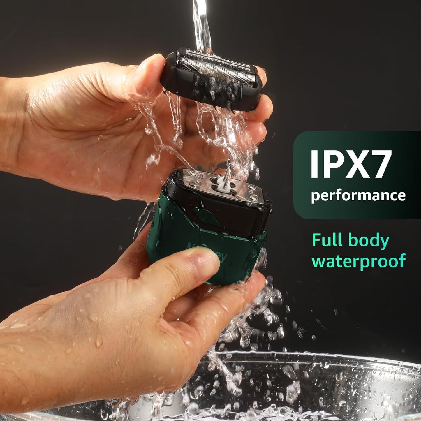 Mbzoey Dustproof Shaver Waterproof, Stylish, Comfortable, Sturdy,IPX7 Waterproof Wet Dry Cordless Razor Easy to Use