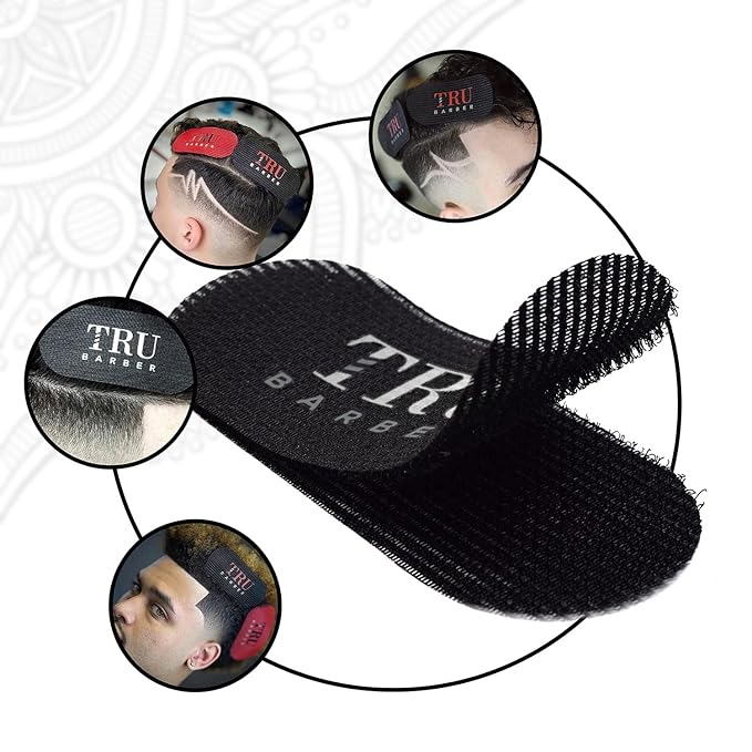 TRU BARBER Hair GrippersÃÂ® for Men and Women 2pcs - Salon and Barber, Hair Clips for Styling, Sectioning, Cutting and Coloring, Nonslip Grips, Hair holder (Black/White)