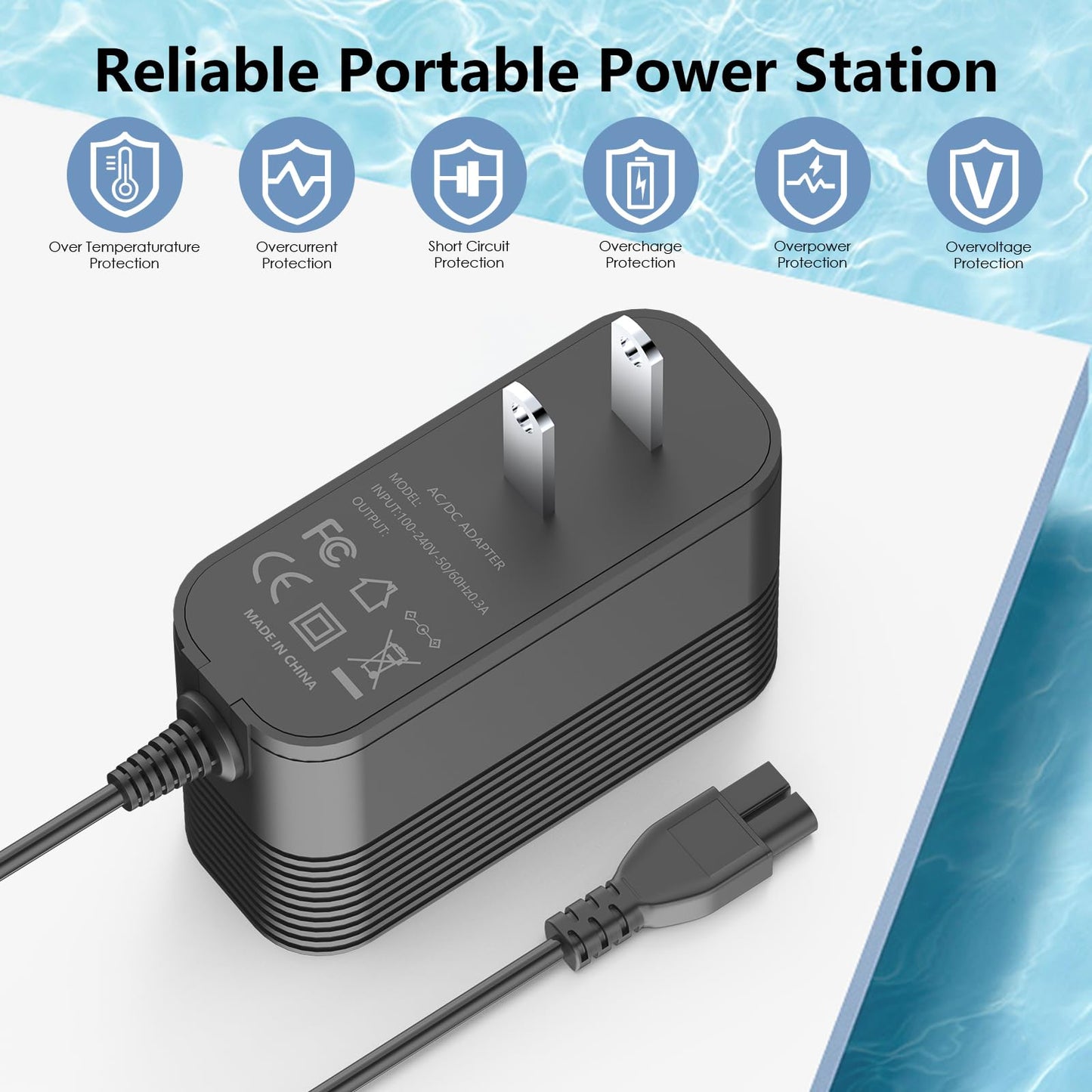 Charger for WYBOT Robotic Pool Vacuum Cleaner Compatible with Wybot C1 OS7010C Cordless Pool Vacuum Cleaner Power Adapter