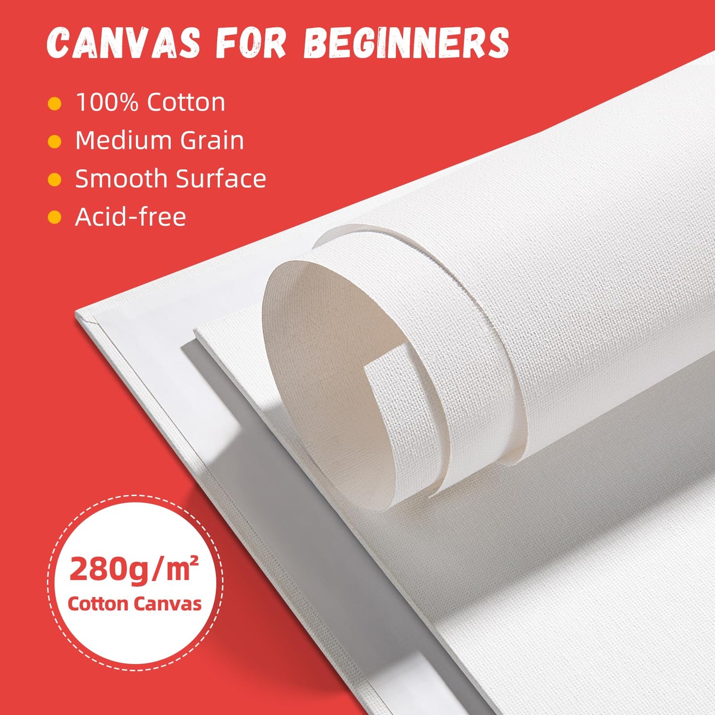 Simetufy 42 Pack Canvas Boards for Painting 8 x 10 inch Canvas Panels Blank - Gesso Primed Acid-Free 100% Cotton for Acrylics Oil Watercolor Tempera Paints