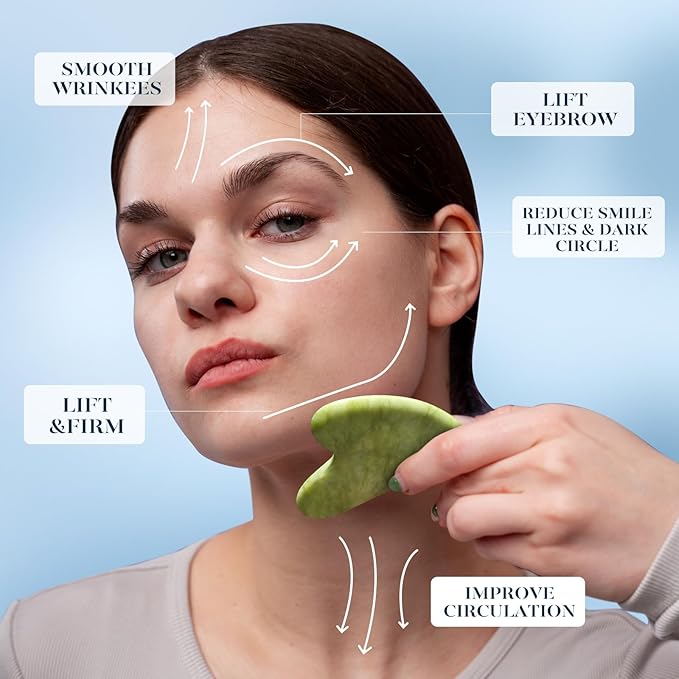 BAIMEI IcyMe Ice Roller for Face and Gua Sha Facial Tool Set, Ice Face Roller Reduces Puffiness Relieves Migraines Skin Care Tools, Self Care for Women - Pink