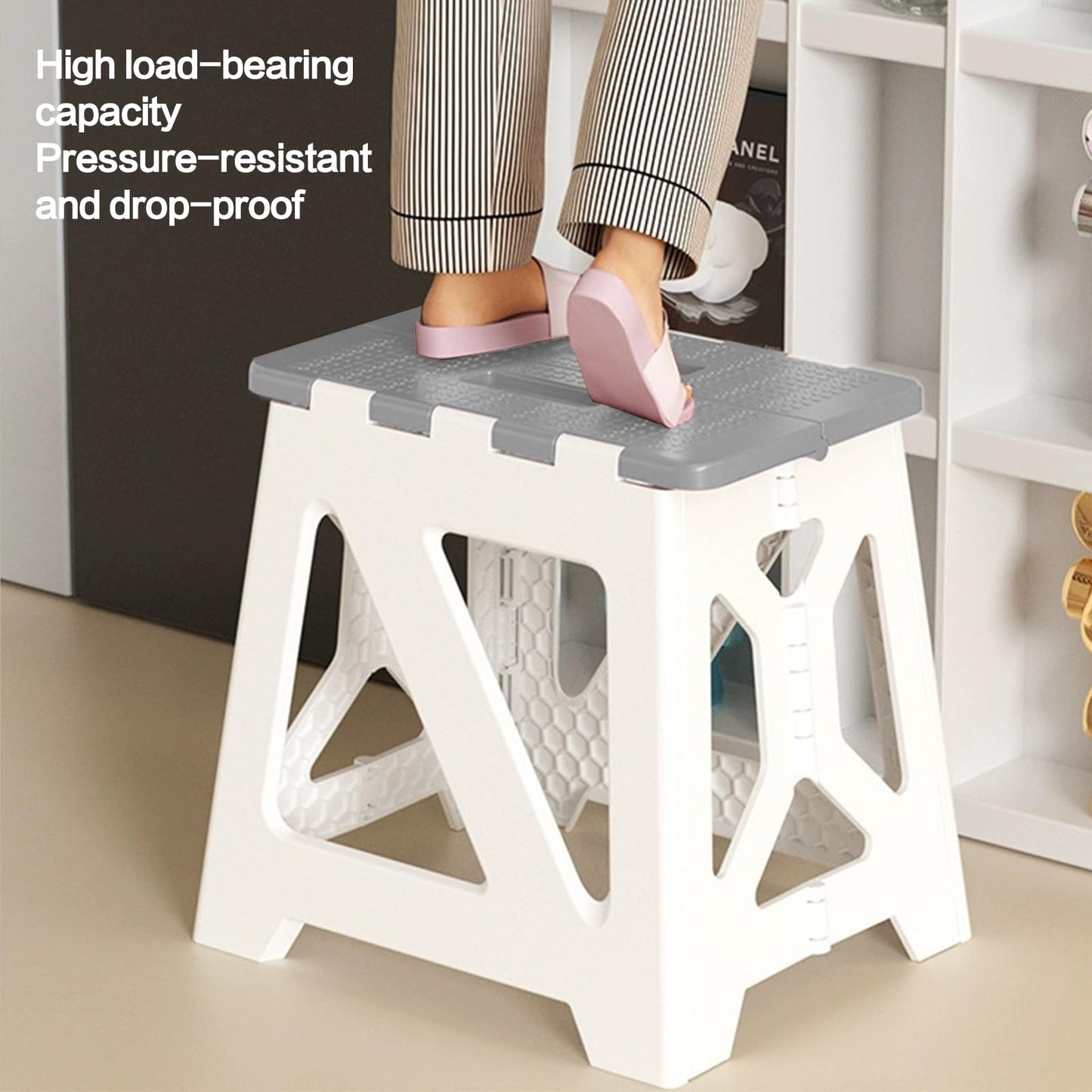 VAVAKG Foldables Shower Chair Seats for Inside Shower Stool Bench Folding Foldables Stools Adults Elderly and Disabled Seats Tub Benches Bathroom (Grey Seat Size Foldable ShowerChair 15.7x8.3x12.5)