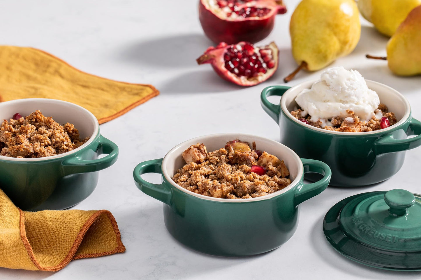 Le Creuset Stoneware Mini Round Cocotte, 8oz., Peche
