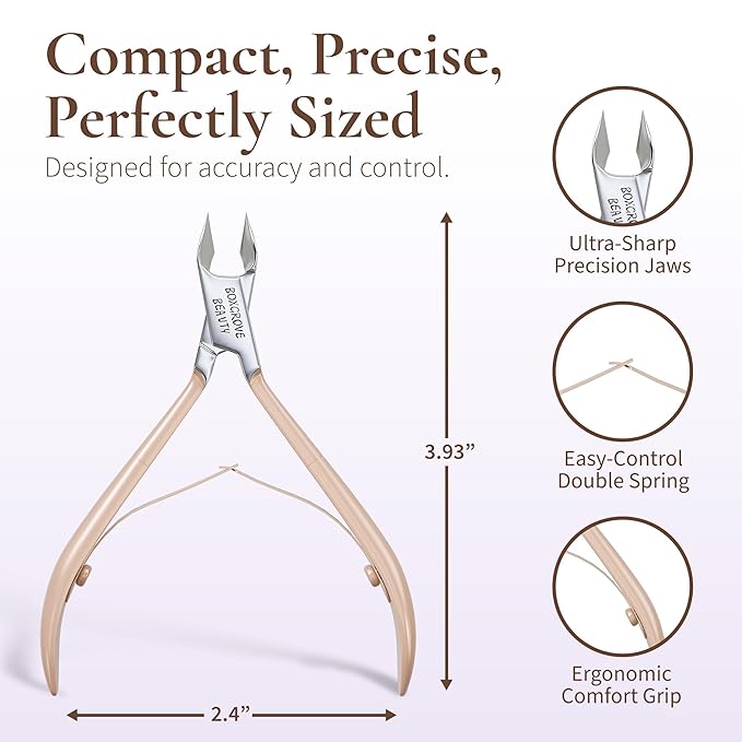 Professional Cuticle Cutter & Pusher Trimmer Manicure Tools with Double Spring – Perfect Nail Care Tool for Manicure & Pedicure Beauty at Home/Spa/Saloon