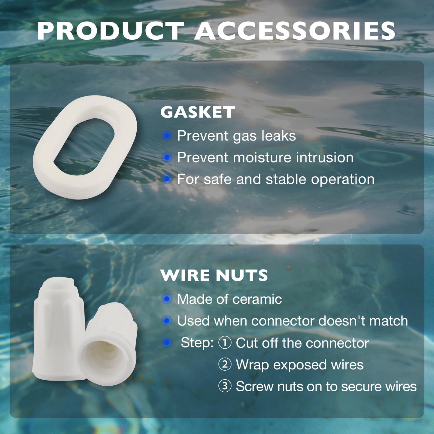 Misakomo Pool Heater Igniter Kit with Gasket Compatible with Pentair MasterTemp 200/250/300/400 & Max-E-Therm for Pool and Spa Heater Igniter Kit, Replace# 77707-0054