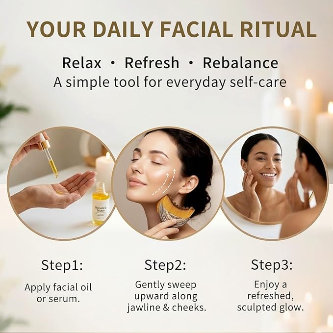 2PCS Lymphatic Contour Face Brush, Lymphatic Drainage Brush, Gentle Facial Sculpting for Jawline & Cheeks, Ergonomically Designed to Fit The Skin Precisely