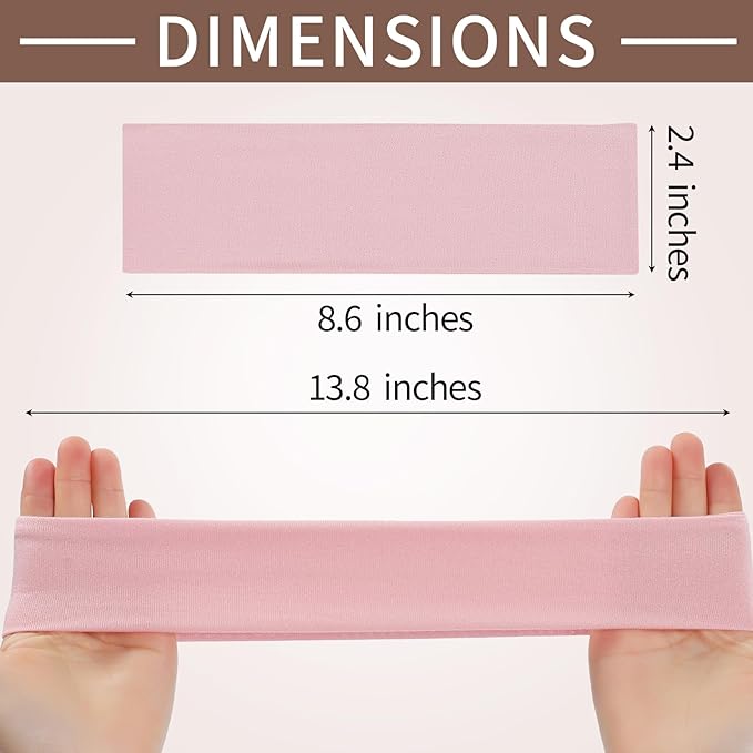 Panleding 12 Pack Sports Headbands for Women, Non-Slip Elastic Soft Hair Bands, Fashion Hair Warp for Workout, Yoga, Running, Fitness, Neutral Colors