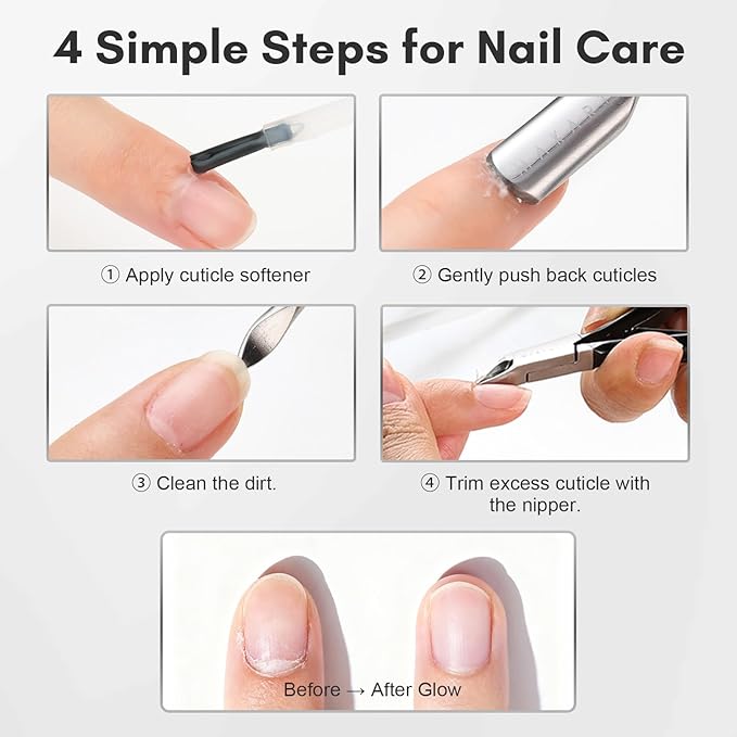 Makartt Cuticle Trimmer Set: Professional Cuticle Nipper and 2 Cuticle Pushers, Stainless Steel Manicure Tools for Nail Care and Prep, 7mm Precision Jaw, Ergonomic, Washable and Portable (Black)