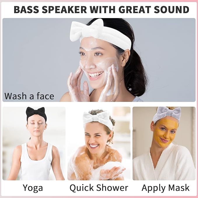 WSYUB Spa Headband, Makeup, Fluffy Makeup Headbands, Slumber Party Supplies, Facial Headbands Headband for Washing Face, Bow Hair Band