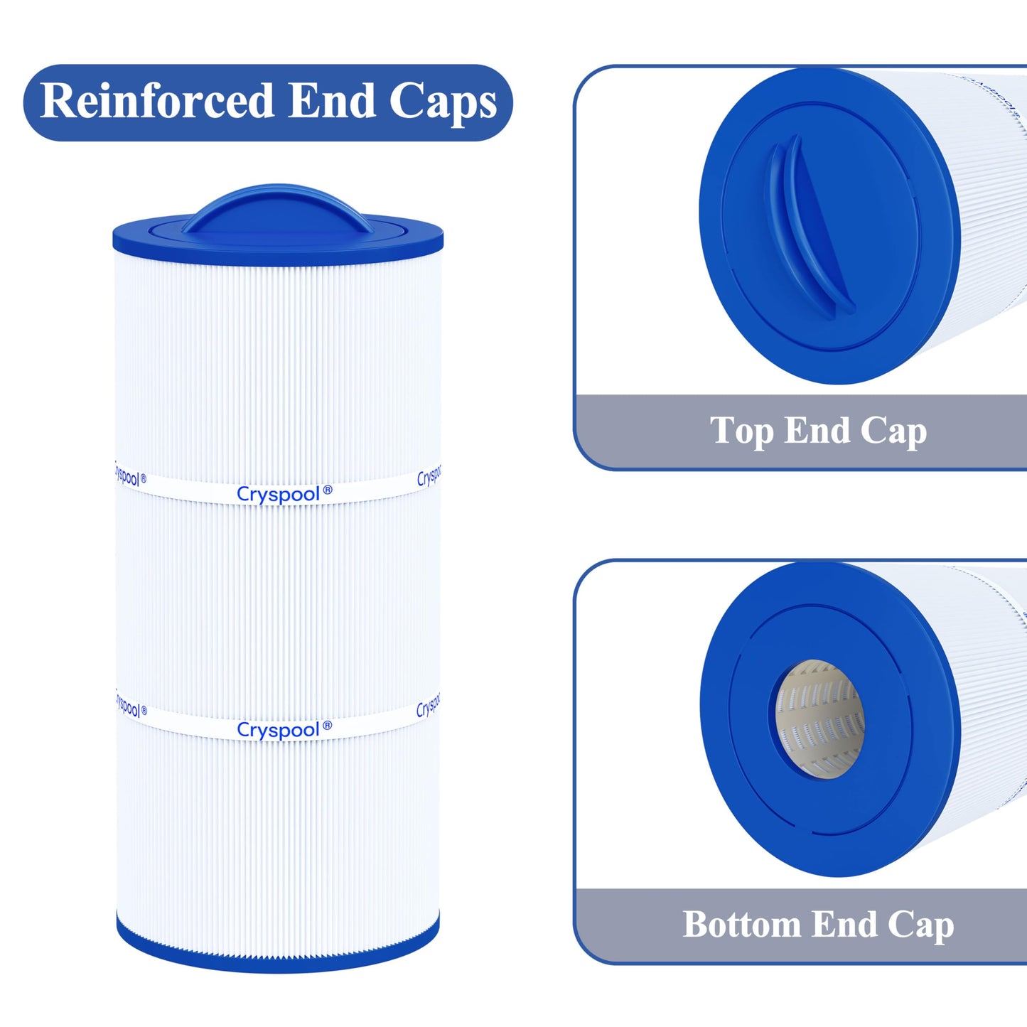 Cryspool® 07043 Filter Compatible with Caldera 75, C-7375, 1019301, 73531, PCD75N, FC-3964, 75 Sq. Ft Spa Filter Cartridge, 1 Pack