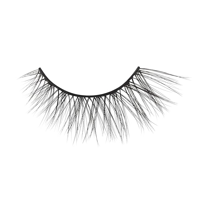 KISS Magnetic False Eyelashes and Eyeliner, ‘Charm’, 12mm, Easy to Apply, Reusable, No Glue, Flexible Band, Precision Felt Tip, Fortified Formula, 1 Pair Strip Lashes